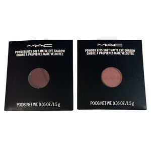 2 NIB MAC Powder Kiss Soft Matte Eye Shadows Refills RIPENED & P FOR POTENT